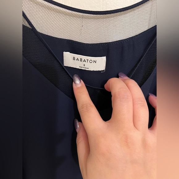 Babaton navy silk camisole - Picture 2 of 4